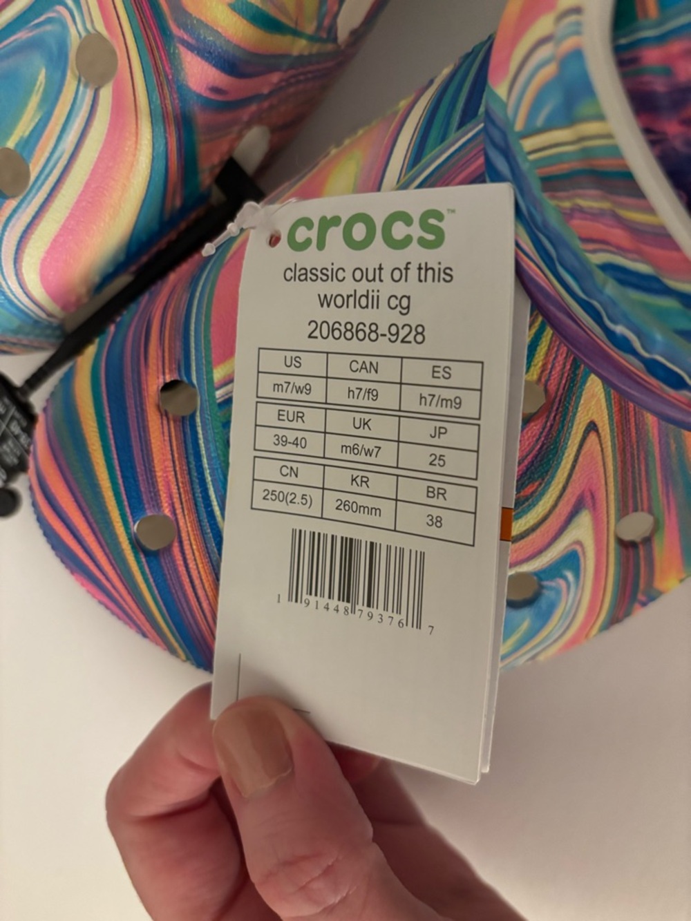 NWT Crocs Classic Out of this World I| 206868-
928 Unisex Tie Dye Clog - Picture 3 of 5